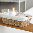 Wicker Storage Baskets With Liners  Seagrass Storage Baskets With Built-in Handl