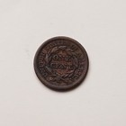 1854 Large One Cent Matron Braided Hair Us Coin - Philadelphia