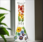 10 Inch Colorful Mushroom Beaker Bong Glass Bongs Water Pipe Hookah 14mm