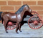 Vintage Marx Johnny Best Of West Buckboard Wagon   Thunderbolt Horse 13    Tall
