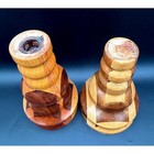 Vintage Handmade Wooden Candlestick Holders