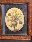 2 Sm Vtg Ashley Art Print Baroque Still Life Gothic Funeral Urn Vanitas Mirrored