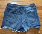 Gap Jean Shorts Size 12 31 Blue High Rise Cut Off Distressed Stretch Denim