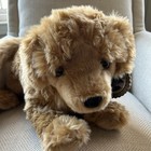 Fao Schwarz Golden Retriever Puppy Dog Plush 18  Stuffed Toy Lovey Tags 2017