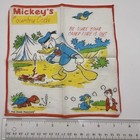 Vtg Hankie Donald Duck Mickey s Country Code Disney Children s Handkerchief