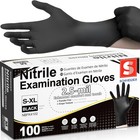 Black Nitrile Gloves  Powder Free  Disposable Gloves Latex Free For Medical E   