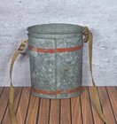 Vintage Falls City Wade In Bucket Galvanized Oval Minnow Bait Pail