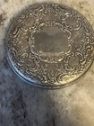 Vtg Towle Sterling Silver Floral Repousse Vanity Purse Handbag Handheld Mirror