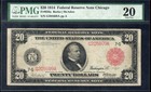 1914  20 Chicago Red Seal Federal Reserve Note Frn Pmg 20 Fr 958a 05609