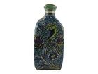 Antique 19th Century Persian Pottery Handmade Vase 7 In  Floral Royal Tile