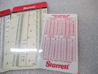 Vintage Starrett Precision Tools Lot 3 Calculator Cards Decimal Tap Drill Sizes