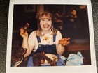 Funny Girl Messy Eating Ribs Polaroid Wardrobe Original Photo Sexy Pretty Mad Tv