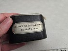 Vintage Second National Bank Reading Pa Advertising Metal Coin Bank