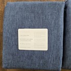 2 Pottery Barn Belgian Flax Linen Blackout Curtains Denim 100x108 Blackout Two