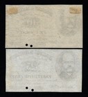 2 Note Set  General A e  Burnside Civil War Script 10c 25c Unc Broken Banknotes 