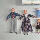 Dollhouse Miniatures Vintage Sears Brown Family Bendable Dolls No  49-14317