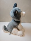 Fao Schwarz Realistic Gray White Husky Dog Plush Wolf 10  Stuffed Animal