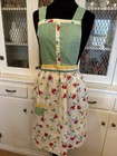Vintage Apron Full Bib Fruit Apples Pears Super Cute True Vintage