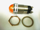 Vintage Dialco Dialight 1  Amber Panel Lamp Holder Led 120v Jewel Cut Lens