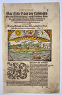 God Creating The World 1579 Sebastian Munster Unusual Antique Engraved View