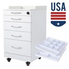 Dental Storage Cabinet Drawers Mobile Utility Cart  three Layer Dental Trolley