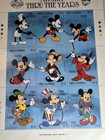 Disney Mickey Thru The Years Gambia 9 Stamp Souvenir Sheet Mnh