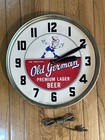Vintage Old German Premium Lager Beer Electric  Wall Clock Bar Sign  Working 