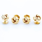 Mrcuff Gold Knot Cufflinks   Studs Set 2 Cufflinks   4 Shirt Studs Bulk Tuxedo
