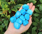 1 2 Lb Bulk Lot Blue Howlite Tumbled Stone Crystal Tumbled Blue Turquoise 8 Oz