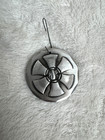 Vintage Wendell August Forge Hammered Aluminum Metalware Disc Ornament With Hook