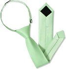 Boys Black Tie Pre-tied Adjustable Kids Solid Color Necktie For Age 8-12 Years W