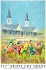 Kentucky Derby Horse Racing Jockeys Churchill Downs Poster Wall Art Print Decor