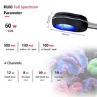 Popbloom Rl60 60w Marine Led Aquarium Light For Reef Coral Saltwater Fish Tank