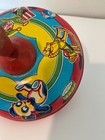 Vintage J Chein Tin Toy Litho Spinning Top Kids Tin Toy Bear Doll Horse Works