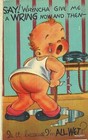 Lot 10 Vintage 1940s Color Comic Uncirculated Naughty Postcards