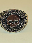 Harley-davidson Motorcycles Skull Signet Ring Silver Tone  Ring Size 10 New