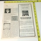 Frank Zappa Vintage Original Concert Ad Advert 1973 The Netherlands Amsterdam