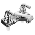 4  Chrome Basin Sink Faucet Plastic Mixer Tap Kitchen Sink Faucet Dual Handles