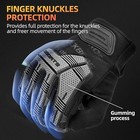 Rockbros Mountain Bike Gloves With Gel Pad Touch Screen Knuckle Protection Black