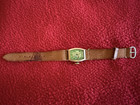 Vintage Roy Rogers And Trigger Watch With A Green Face And Brown Strap -  1950s