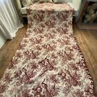 Used At My Wedding      Antique Fabric Burgundy Monochromatic Toile Peacock Lat