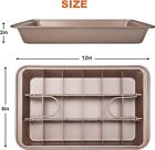 Brownie Pan 18 Pre-slicer Carbon Steel Baking Pans  Brownie Cutter 12 X 8 X 2 In