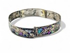 Vintage Jpm Signed Mexico Sterling Silver 925 Abalone Inlay Link Bracelet