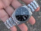 Vintage Seiko 5 Automatic Day-date Ss Black Dial Men s Japanese Wristwatch