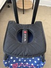 Zuca Blue white pink  Rolling Sport Bag With Seat Pad And Lunch Box