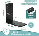 Heavy Duty L Right Angle Bracket 6 x6   2 Pcs 90 Degree Black Steel Corner Brack