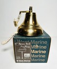 West Marine Deluxe 6   Solid Brass Ship   s Boat Bell W  Wall Bracket Nautical
