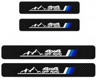 4pcs Tri-color 4x4 Mountain Off-road Door Sill Fiber Style Sticker Blue