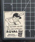 Royal Baking Powder Boy Playing Baseball  mom Uses Royal  Vintage Print Ad 1953