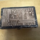 Vintage Chinese Carved Camphor Wood Jewelry Box Trinket Chest Asian Oriental Art
